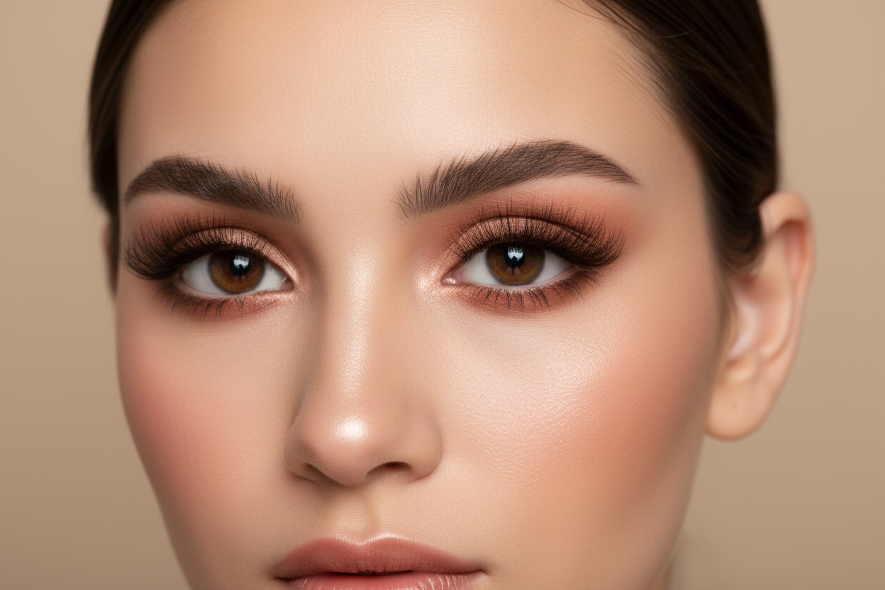 Girl Wearing False Lashes